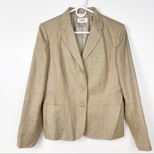 Talbots Irish Linen Beige Blazer